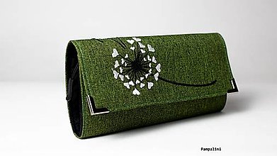Peňaženky - Pampeliška na tmavě zelené - 16376400_