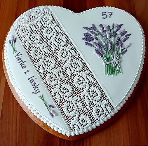 Dekorácie - Levanduľové srdce - 16373661_