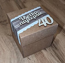 Darčekové poukážky - Personalizovaná narodeninová krabička na peniaze - 16374946_