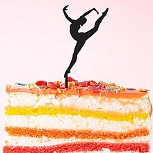 Dekorácie - Zápich na tortu - Gymnastka 5 - 16374885_
