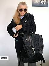Batohy - Čierny kožený batoh-Unisex luxusný ruksak - 16376793_