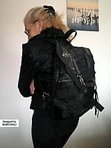 Batohy - Čierny kožený batoh-Unisex luxusný ruksak - 16376796_