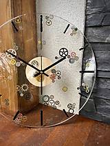 Hodiny - Priehľadné nástenné hodiny “Pán času” - 16375165_