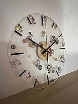 Hodiny - Priehľadné nástenné hodiny “Pán času” - 16375170_