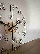 Hodiny - Priehľadné nástenné hodiny “Pán času” - 16375171_