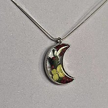 Náhrdelníky - Náhrdelník s príveskom “Mesiac” (Strieborná) - 16375125_