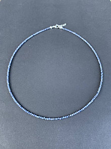 Náhrdelníky - náhrdelník z brúseného Zafíru - 16374356_