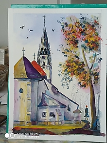 Obrazy - Spišská Nová Ves, akvarel, A4 - 16379705_