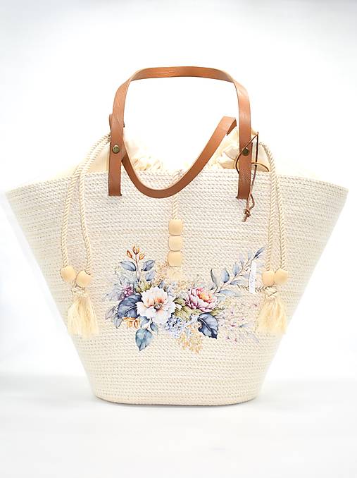  - Květinová kabelka s kapsou a plátýnkem 1930 - 16378912_