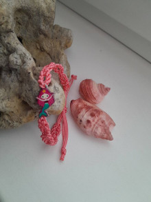 Detské doplnky - Detský náramok morská panna (ružový, č. 3889) - 16379151_