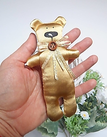 Darčeky pre svadobčanov - Zlatý macko, darček pre najmenších svadobčanov (variant č. 2) - 16378928_