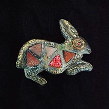 Brošne - Antický Rozprávkový králik, rímsky štyl šperky, Vintagezajac - 16377655_