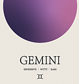 Grafika - Gemini/Blíženci art print - astrologické znamenie - 16379185_