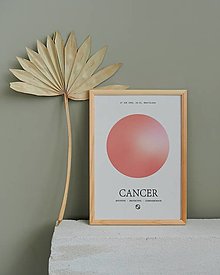 Grafika - Cancer/Rak art print - astrologické znamenie - 16379208_