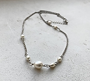 Náhrdelníky - Strieborný perlový náhrdelník - Rosa II. - 16379294_