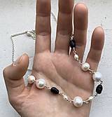 Náhrdelníky - Strieborný perlový náhrdelník - Rosa III. - 16379336_