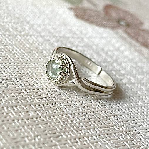 Tourmaline Verdelite Filigree Silver Ag925 Ring / Strieborný prsteň s turmalínom E020