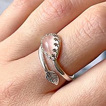 Prstene - Teardrop Rose Quartz AG925 Ring / Strieborný prsteň v tvare slzy s ruženínom E020 - 16380668_