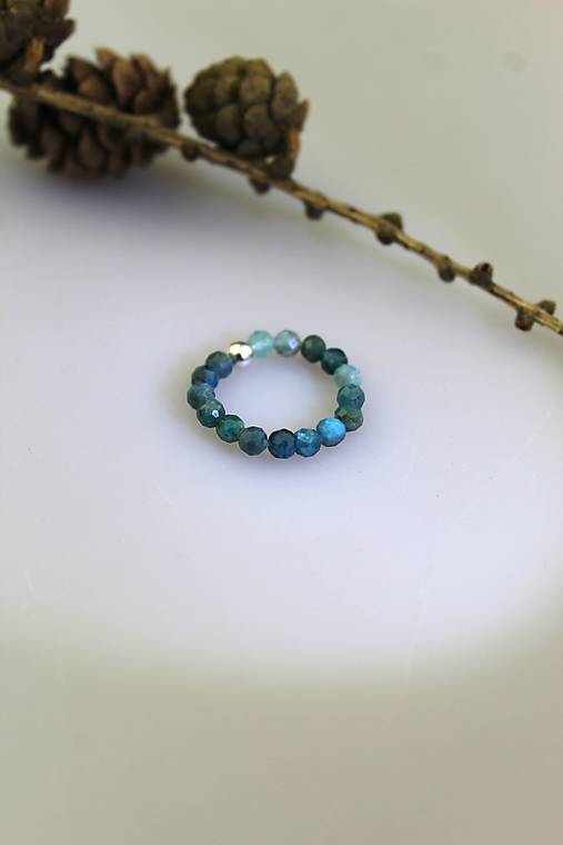 Prstene - apatit prsteň- flexibilný VÝPREDAJ - 16382065_