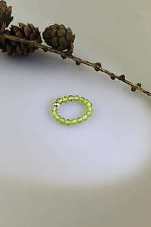 Prstene - brúsený olivín prsteň - 16382198_