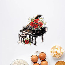 Dekorácie - Zápich na tortu - Piano - 16381132_
