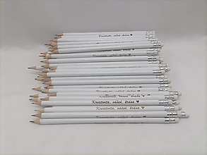 Dekorácie - Biela ceruzka s vaším textom - 16383525_