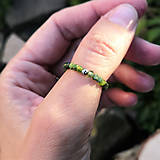 Prstene - Prsteň*verdelit*zelený turmalín*rondelky - 16381239_