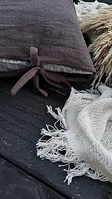 Úžitkový textil - Ľanový vankúš veniec trávy hendý 60x40cm - 16384112_