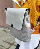 Batohy - Vanessa backpack stříbrná s broušeným efektem - 16385033_
