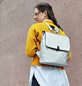 Batohy - Vanessa backpack stříbrná s broušeným efektem - 16385039_