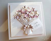 Papiernictvo - Luxusná svadobná karta | Bouquet - 16386561_