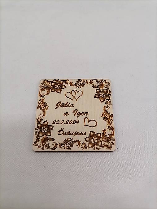 Magnetky - Svadobná magnetka pre hostí - 16383847_