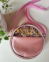 Detské tašky - Detská kabelka - ružová so sušenými kvetmi - 16385821_