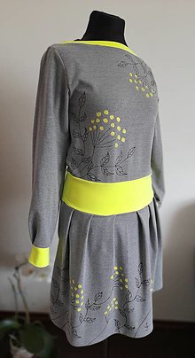 Šaty - Maľované šaty Jarabina neón - 16385200_