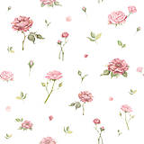 Textil - Elegantná autorská látka zo 100% premiového ľanu, s kvetinovým vzorom "Linen Rose"  0,5m - 16388620_