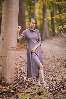 Šaty - Rolákové šaty STELLA (wenge) - 16386652_