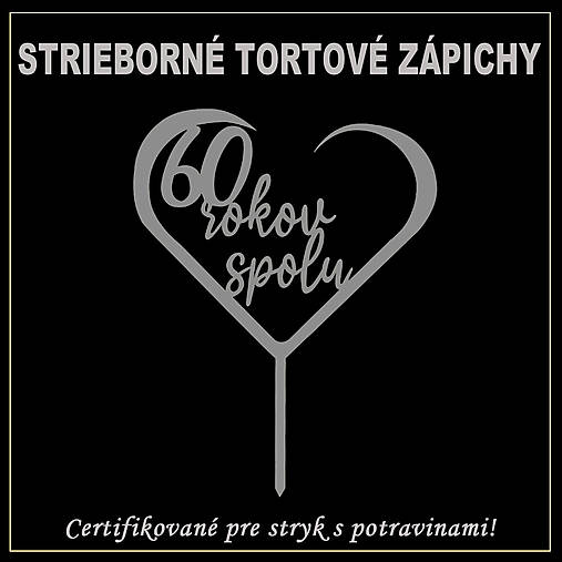 Dekorácie - Tortový zápich kombinovaný - Zrkadlovo - strieborný - 16387555_
