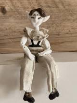 Sochy - Handmade bábka elfa. - 16387130_