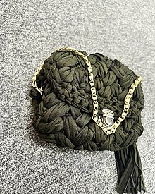 Kabelky - Hačkovaná dámska handmade kabelka - 16389081_