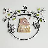 Dekorácie - rozkvitnutý jarný domček s motýlikmi - 16391547_