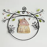 Dekorácie - rozkvitnutý jarný domček s motýlikmi - 16391549_
