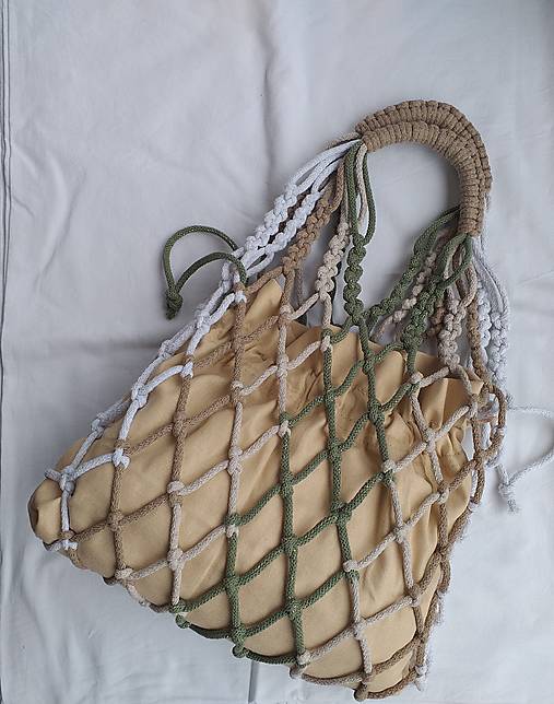 Nákupné tašky - Macramé taška "HANA" skladom - 16391036_