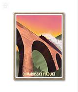 Grafika - chmarošský viadukt v Telgarte print - 16390844_