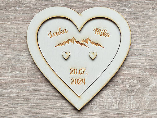 Podnos pod svadobné obrúčky Láska hory prenáša