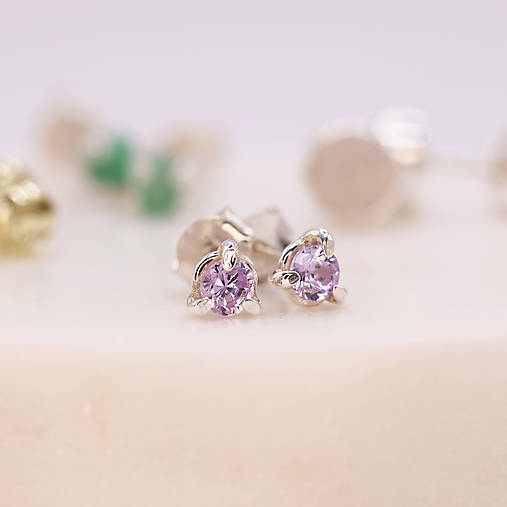 Náušnice - CrystalMini / napichovacie náušnice (Strieborné 3-4mm (s motýlikom)) - 16390187_