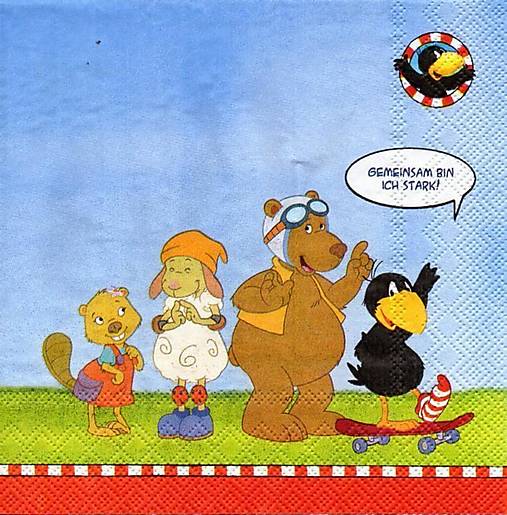 Papier - Servítka Nezbedný havran a kamaráti 2ks - 16392222_