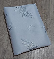 Úžitkový textil - Veľkonočný obrus s teflónovou úpravou (biela so striebornou) - 16392535_