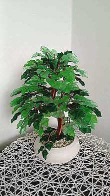 Dekorácie - Zelený bonsaj - 16391704_