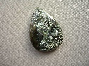 Minerály - Kabošon - serafinit 30 mm, č.29f - 16390651_