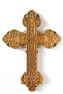 Dekorácie - Drevený kríž rustikálny - 16392689_